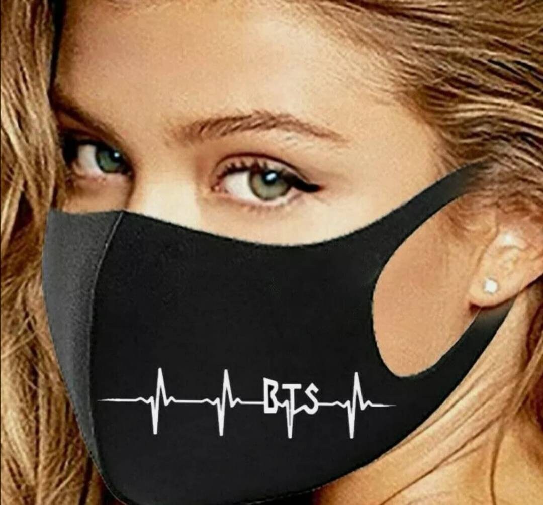 BTS Face Mask BTS Heartbeat K Pop Face Mask Premium Etsy