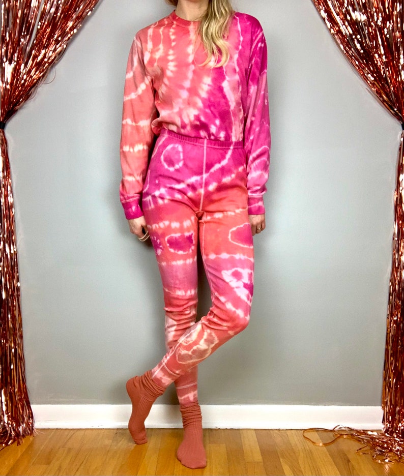 Rayleigh Tie Dye Hand dyed Organic Cotton Loungewear Set Size Unisex M
