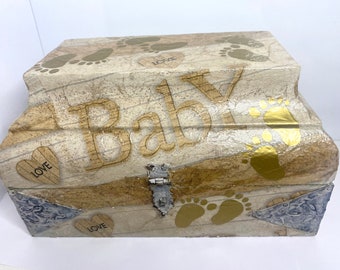 Baby’s Keepsake Wooden Decorative Box