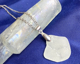 Textured Frosted Devon Sea Glass Necklace