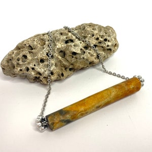 Vintage Ceramic Pipe Stem Necklace