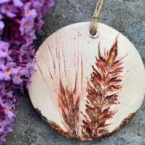Natural Wheat Clay Impression Art Tile