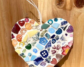 Cute Rainbow Heart Mosaic