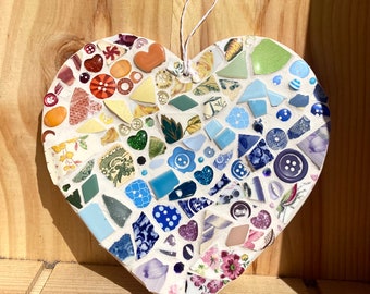 Rainbow Heart Mosaic