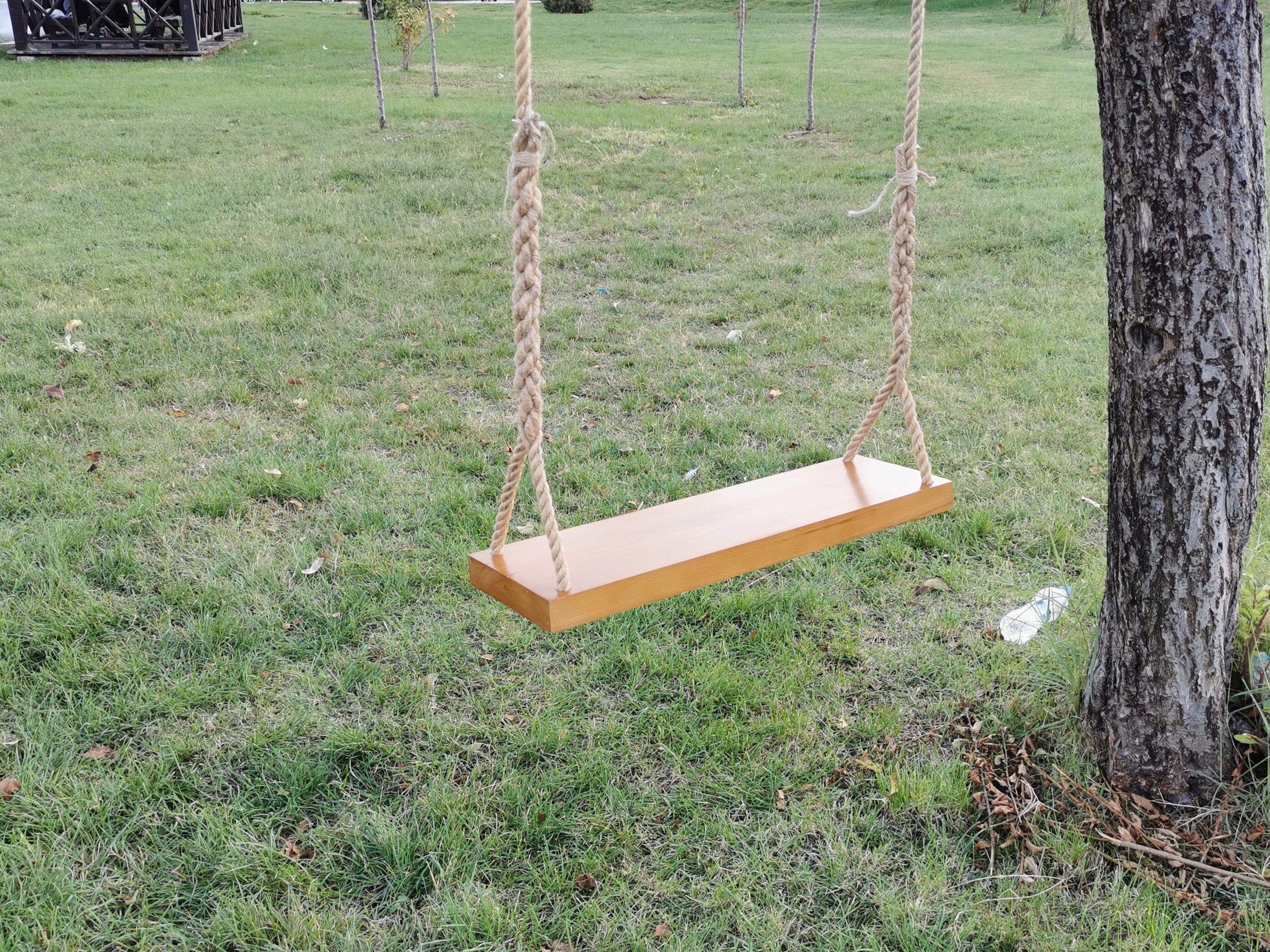 Wooden Rope Swing Tree Seat Swing Family Indoor and Outdoor Etsy