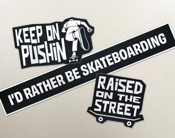 Pakiet naklejek Hardcore Skateboarding: Wodoodporne naklejki Skate Life