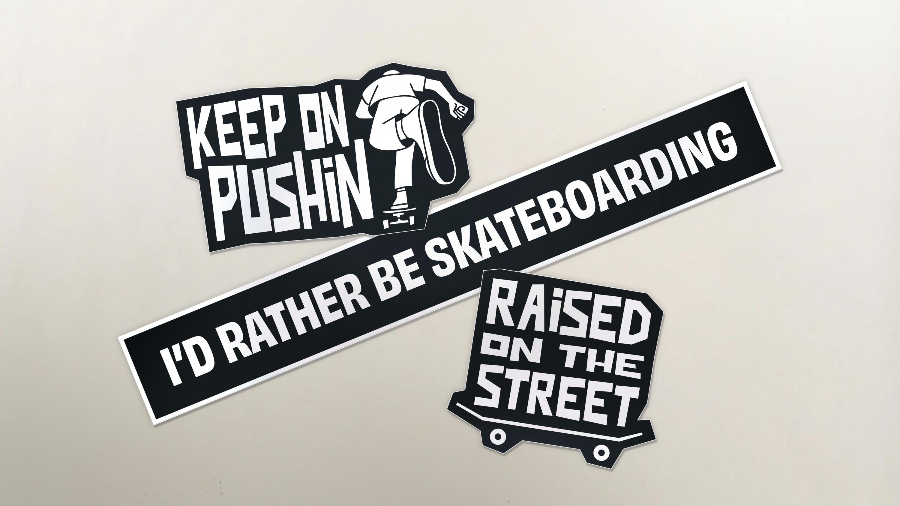 Hardcore Skateboarding Sticker Pack: Waterproof Skate Life Decals
