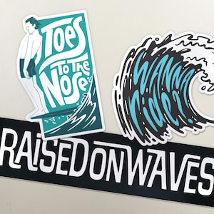 Surf & Sea Sticker Pack: Beachy Vinyl Decals for Surfboard, Laptop