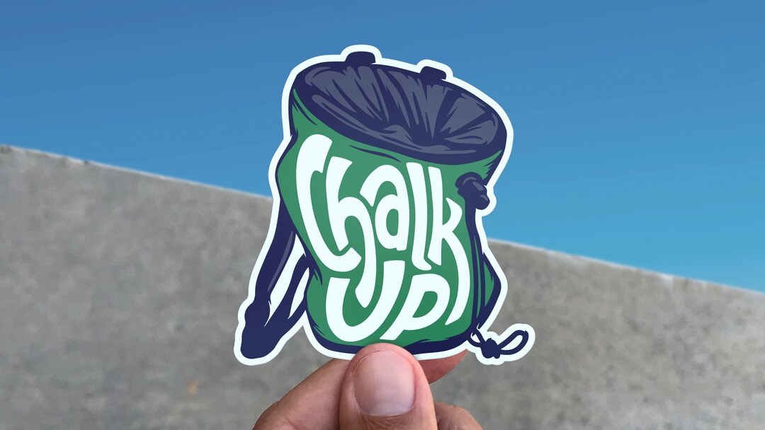 Chalk Bag Sticker, Waterproof Vinyl Decal for Rock Climbing, Outdoor ...