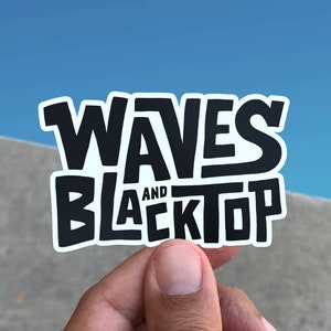Waves and Blacktop Vinyl Sticker