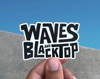 Waves and Blacktop Vinyl Sticker