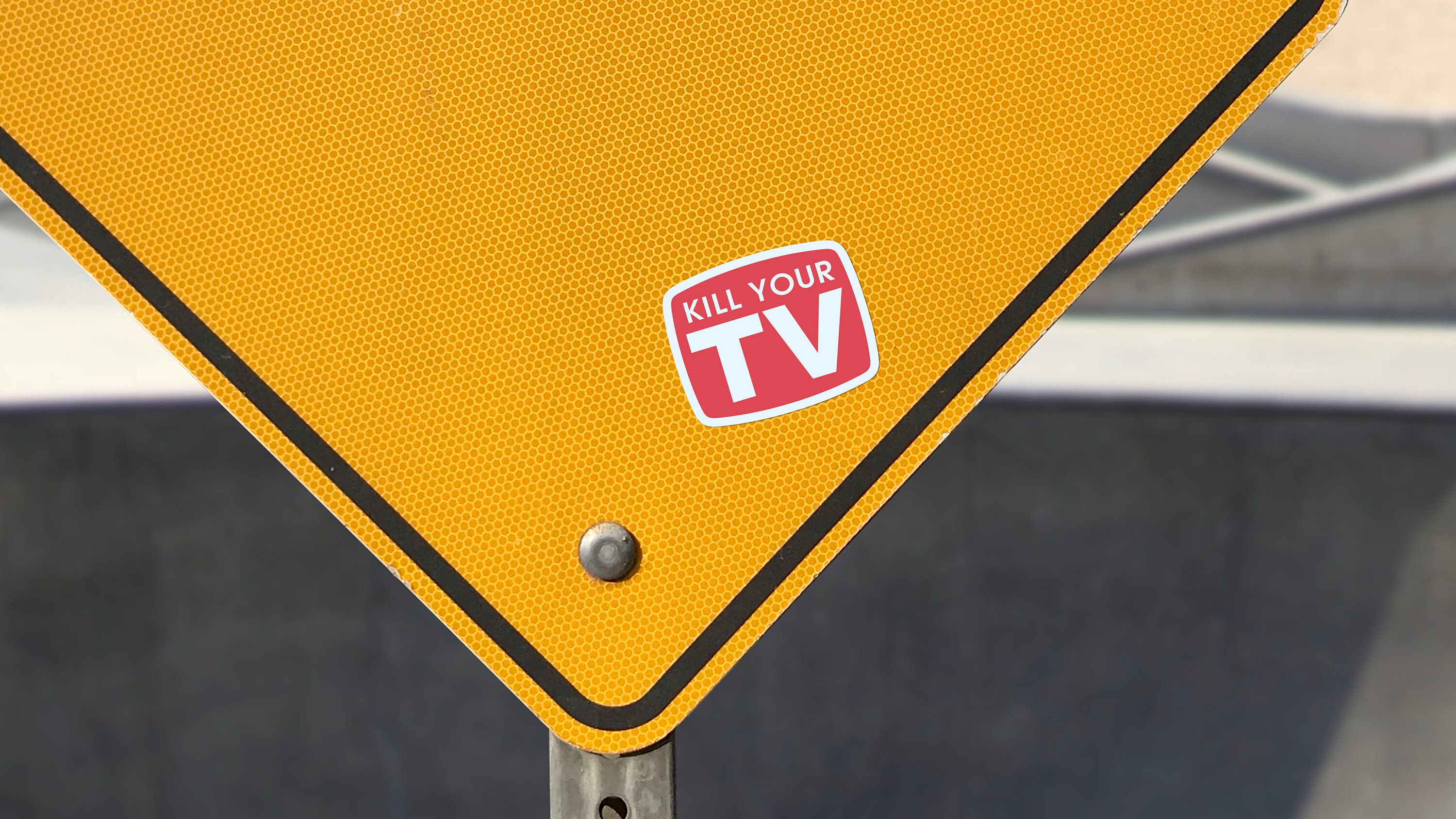 Kill Your TV Sticker, Matte Vinyl Decal for Notebook or Laptop