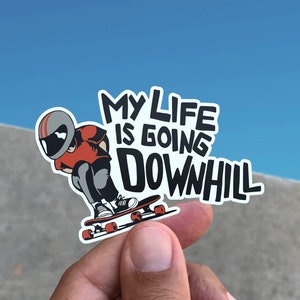 Long-Boarding Decal, Matte Vinyl Sticker for Skate Gear