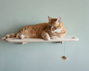 Plataforma para dormir montada en la pared para gatos, estante de cama para gatos montado en la pared en interiores, muebles modernos de pared para gatos, cama de pared para gatos, estantes para cuevas para gatos