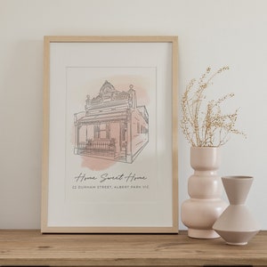 ILLUSTRATIE VAN HET HUIS, digitale print, lijntekening, huisportret, woondecoratie, sluitingscadeau makelaar, nieuw huiscadeau, huistekening van foto