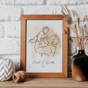 CUSTOM FAMILY PORTRAIT, Mother's Day Gift, Wedding Gifts, Digital Mother's Day Gift, Digital Print, Custom Line Drawing, Home Gift, Mom Gift image 7