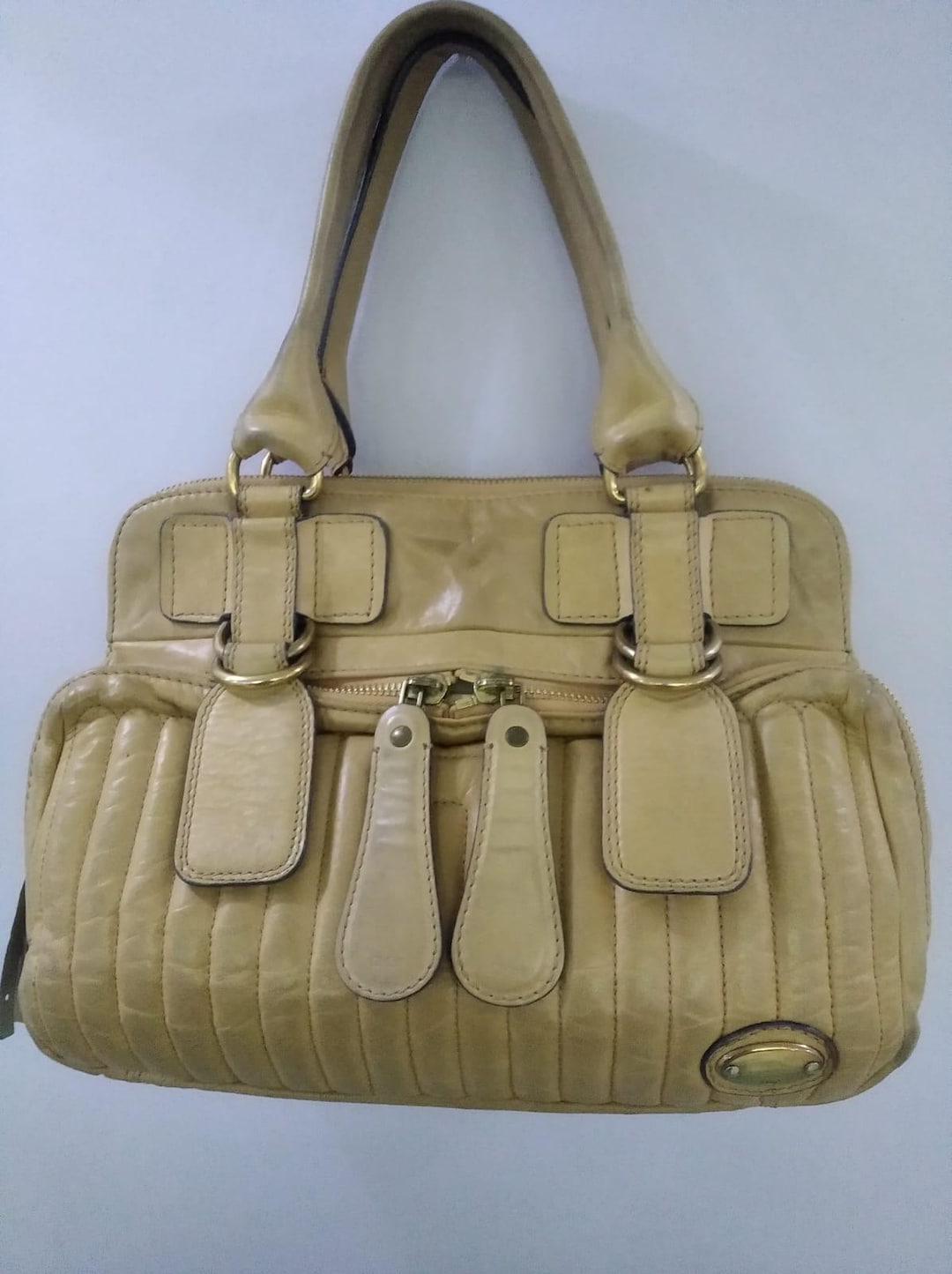 2yk Chloe Ecru Color Leather Bag - Etsy