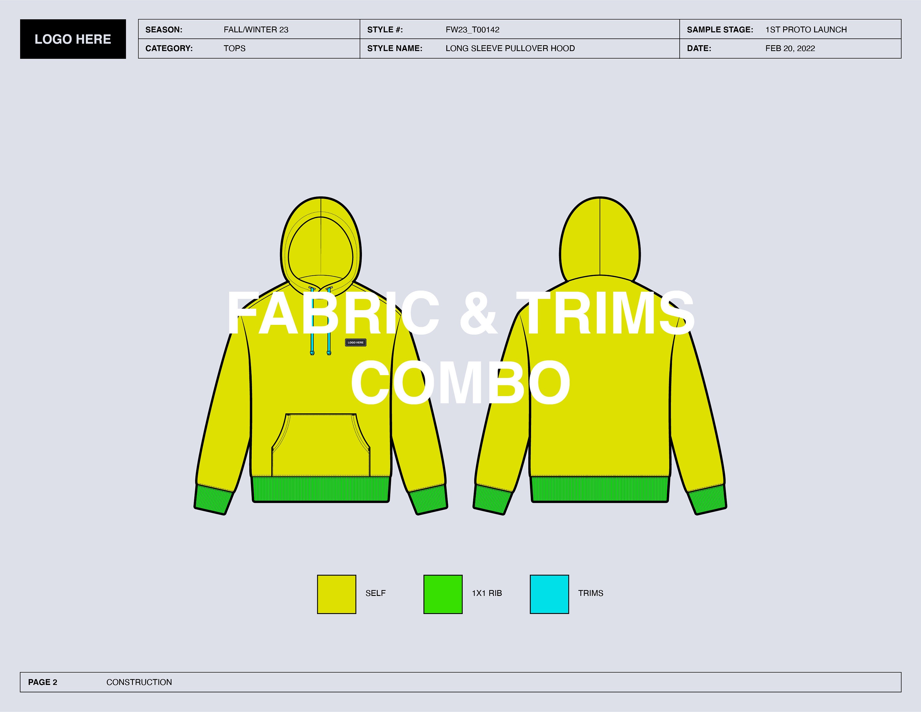 Fashion Adobe Illustrator Tech Pack Template Etsy