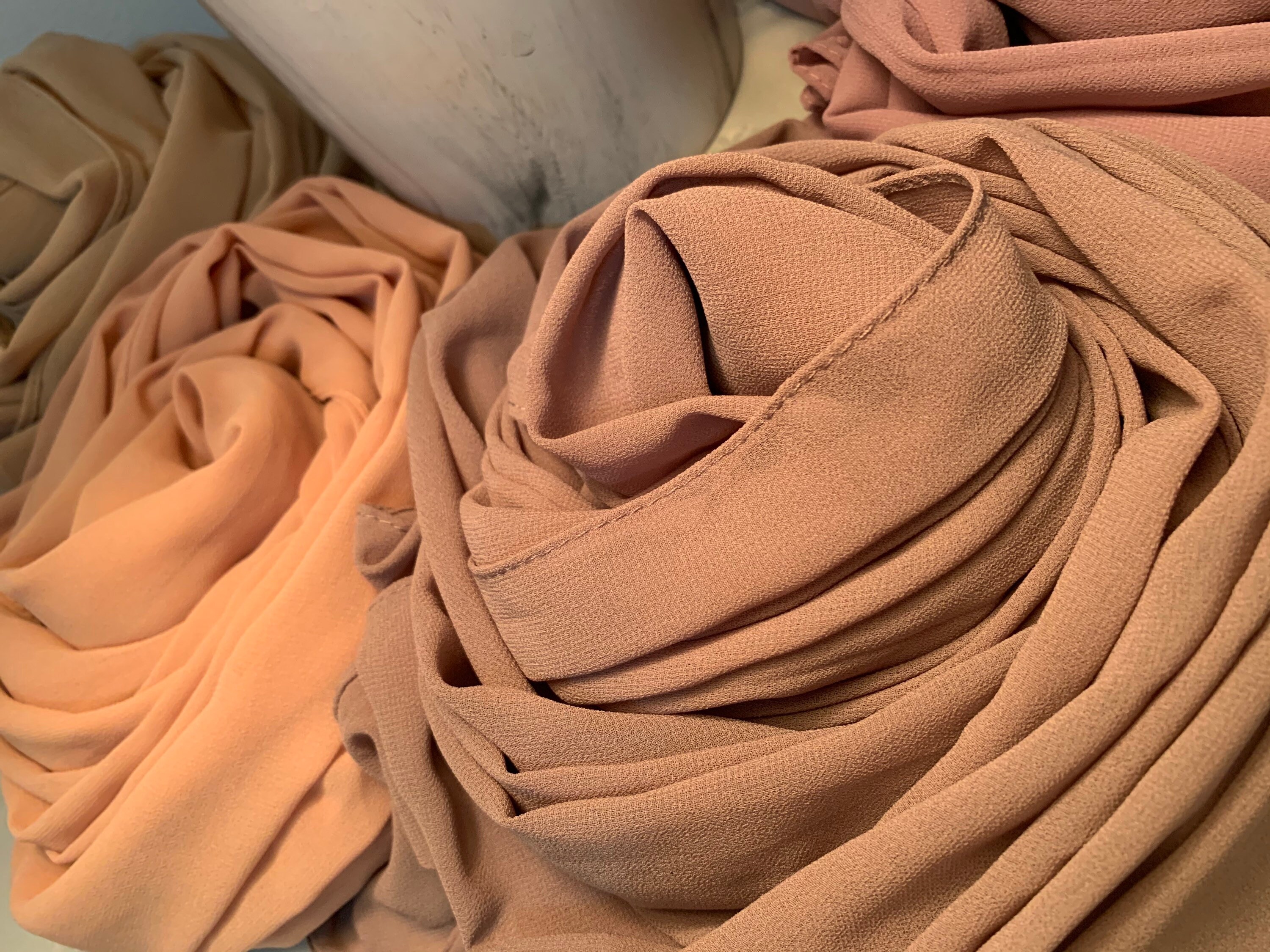 matching chiffon hijab set