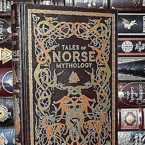 Tales of Norse Mythology Viking Tales Illustrated New Sealed Leather Hardcover Book Mythes