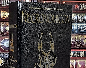 Necronomicon by H.P Lovecraft Weird Tales of Terror Commemorative Deluxe Leather Bound Hardcover Book