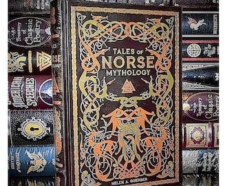 Tales of Norse Mythology Viking Tales & Myths Illustrated Viking Age Sealed Leather Hardcover Book - FREE Shipping