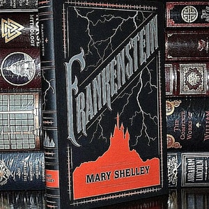 Frankenstein Gothic Horror by Mary Shelley Fiction Book Leather Bound Cover Book Beautiful Gift FREE Shipping