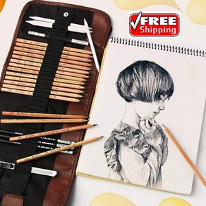 29 Pcs Professional Drawing Pencil Kit Set Sketch Pencil Set