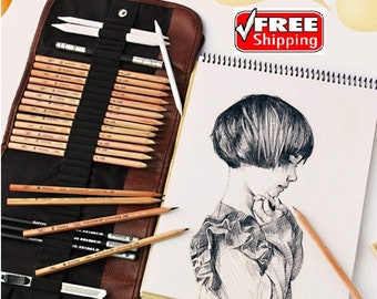 Drawing Artist Tools|Pencil Artist Tools Free Shipping 20 Pcs Professional Drawing Pencil Kit Marie/'s Sketch Pencil Set Charcoal Crayon