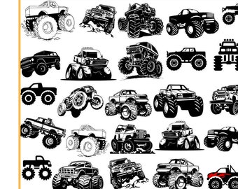 Free Free 125 Silhouette Simple Monster Truck Svg SVG PNG EPS DXF File