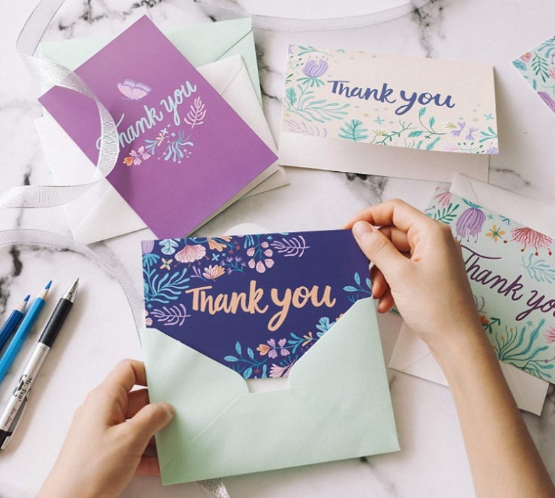 Thank You Cards Thank You Cards Bulk Cards Assorted Thank You Etsy