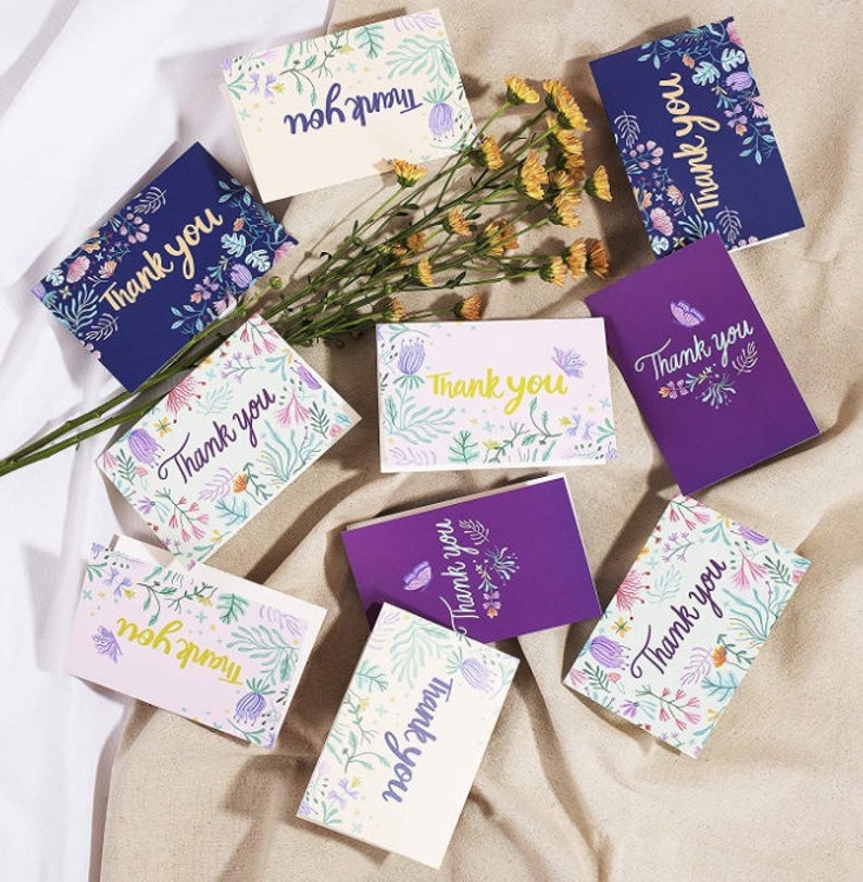Thank You Cards Thank You Cards Bulk Cards Assorted Thank You Etsy
