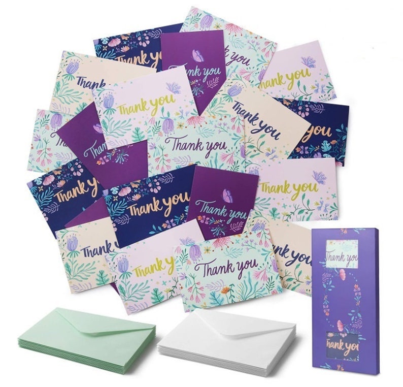 Thank You Cards Thank You Cards Bulk Cards Assorted Thank You Etsy