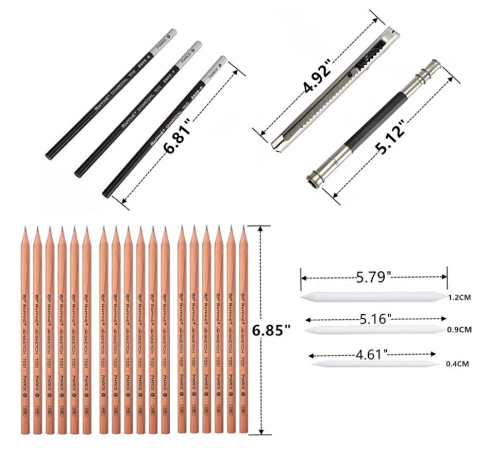 Drawing Pencil Kit Professional Set Sketch Pencil Set Charcoal Etsy