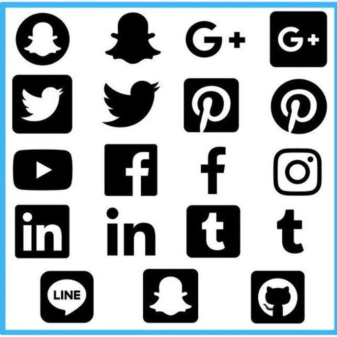 Social Media SVG Social Media Icons Social Svg File Social - Etsy