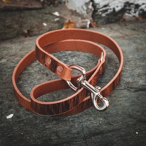 Handmade leather dog lead