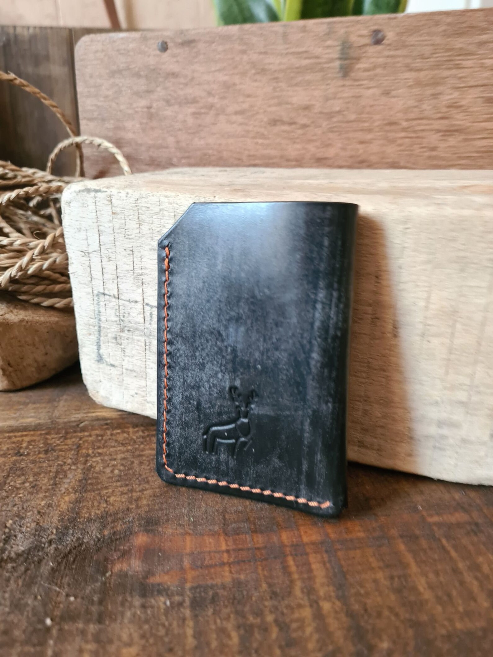 The Slip Wallet Handmade leather cardholder Slim card Etsy