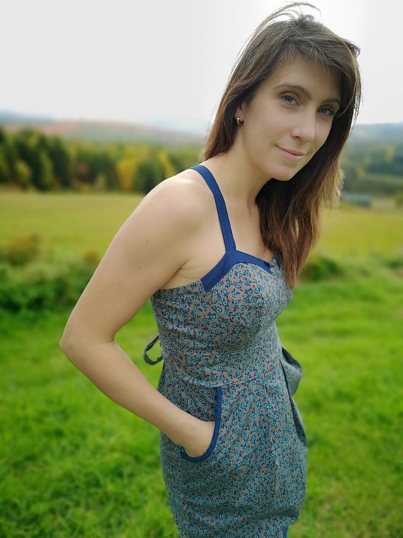 Summer Unique Dress. Floral design from 90's
