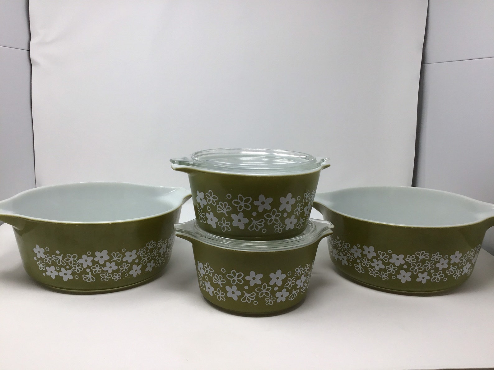 Vintage Pyrex Spring Blossom Pattern Assorted Casserole Dish | Etsy