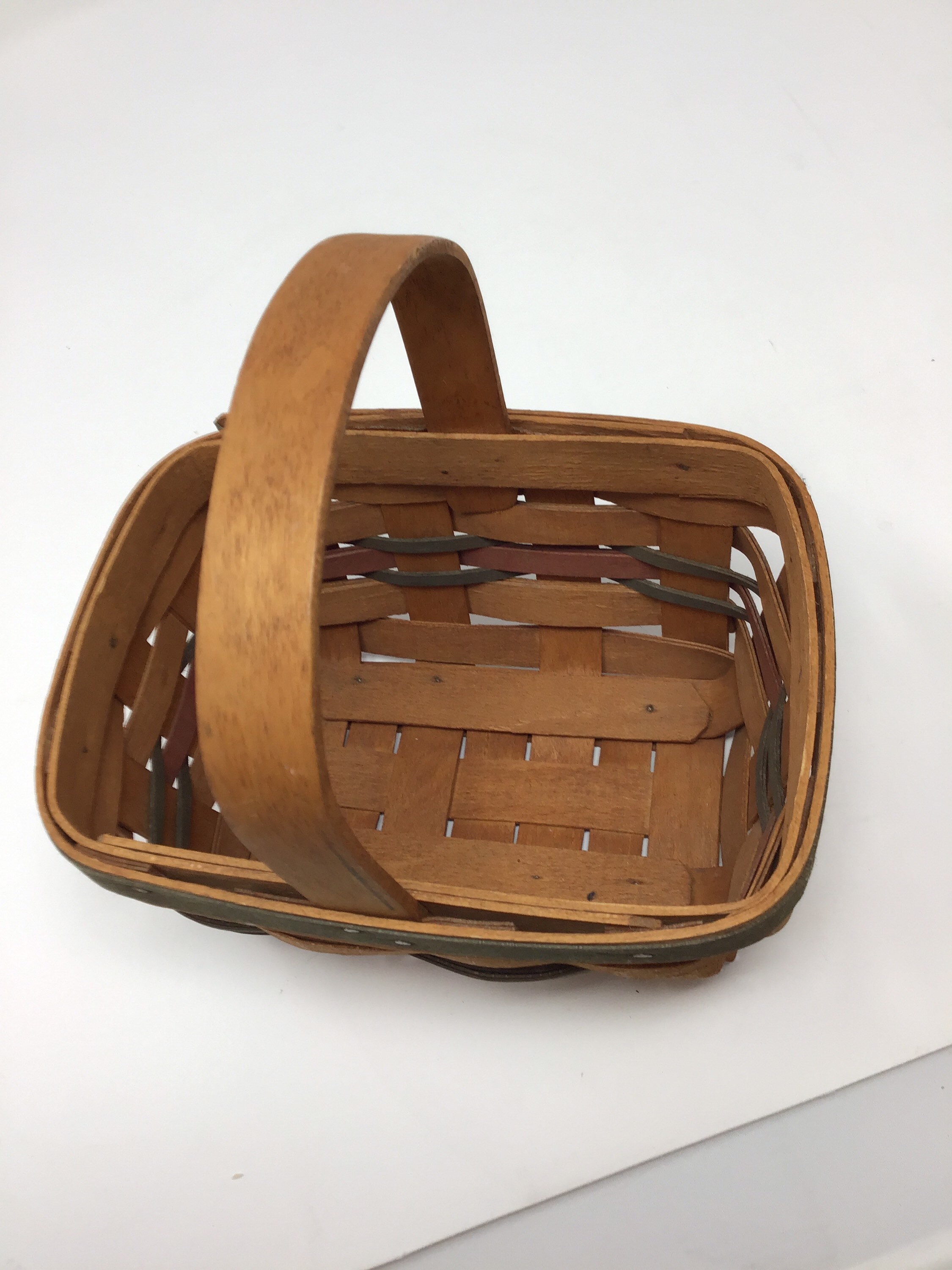 Marked 1991 Stamped Longaberger Baskets Handwoven Dresden Ohio Etsy