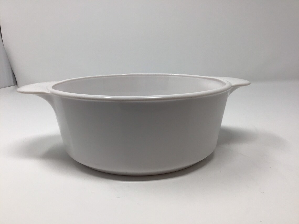 Vintage Corningware Pyroceram Cookware Casserole Dish White Etsy