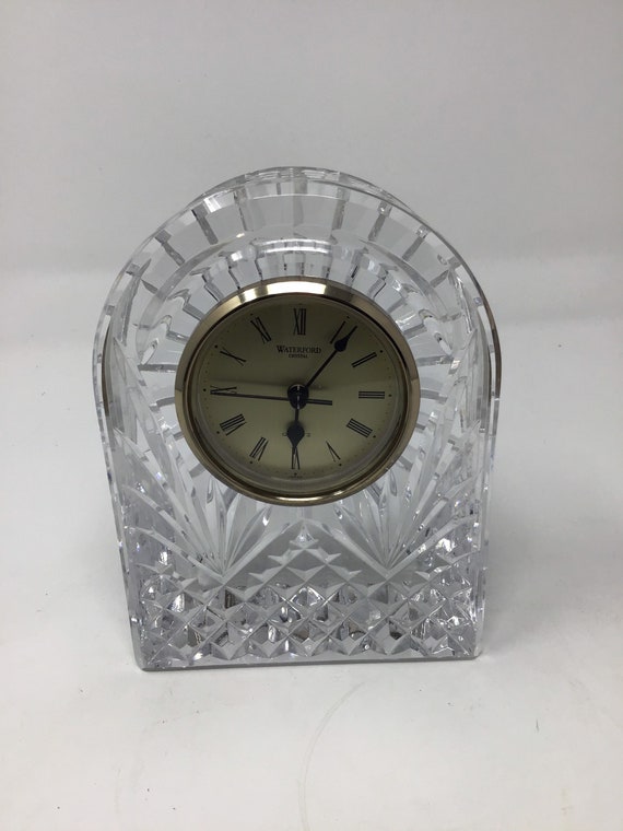 Vintage Waterford Crystal Clock 6 1/2 Inches Tall and 4 1/2 Etsy