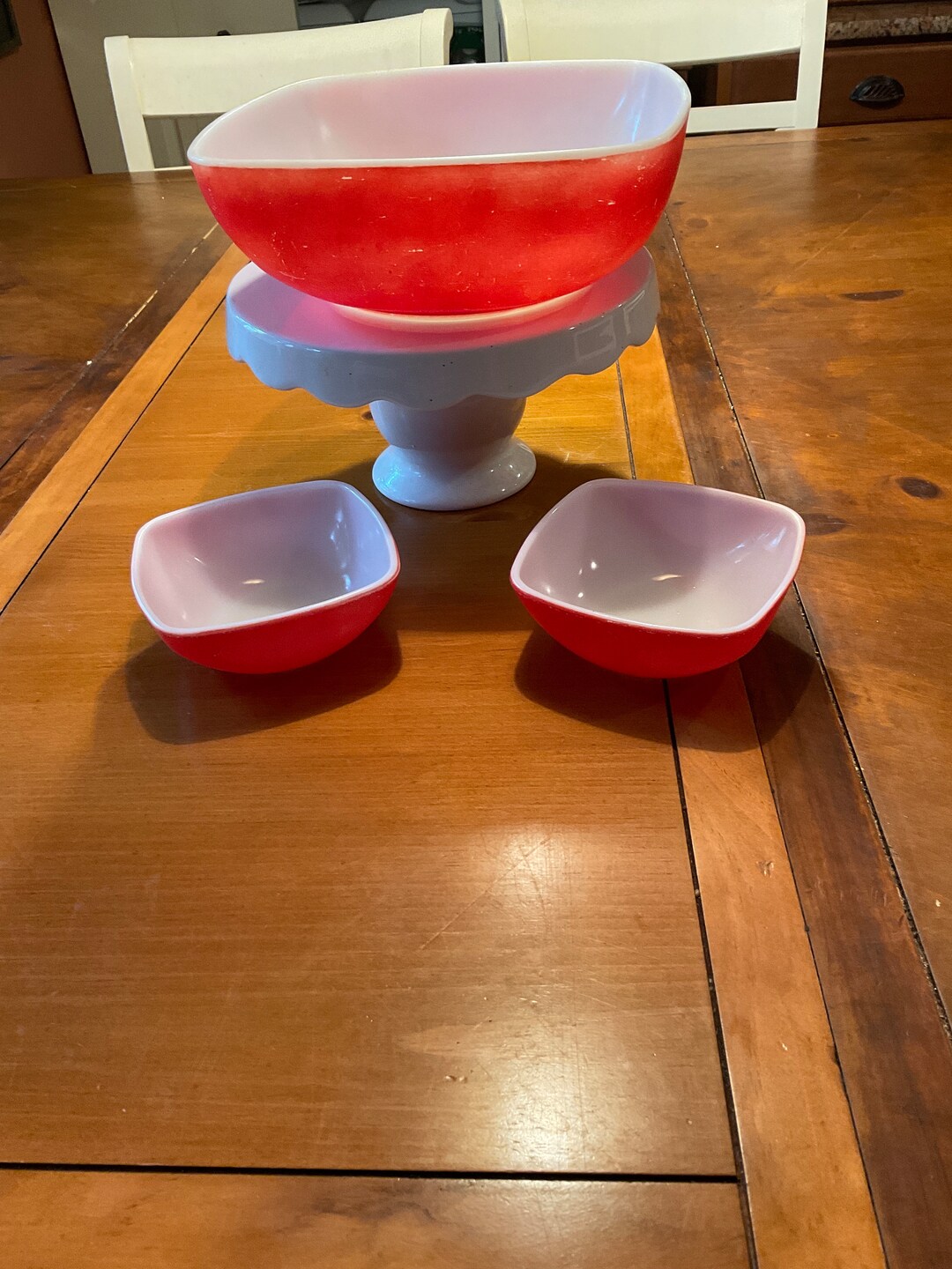 Vintage Pyrex Chip and Dip Bowls Set of Three Etsy