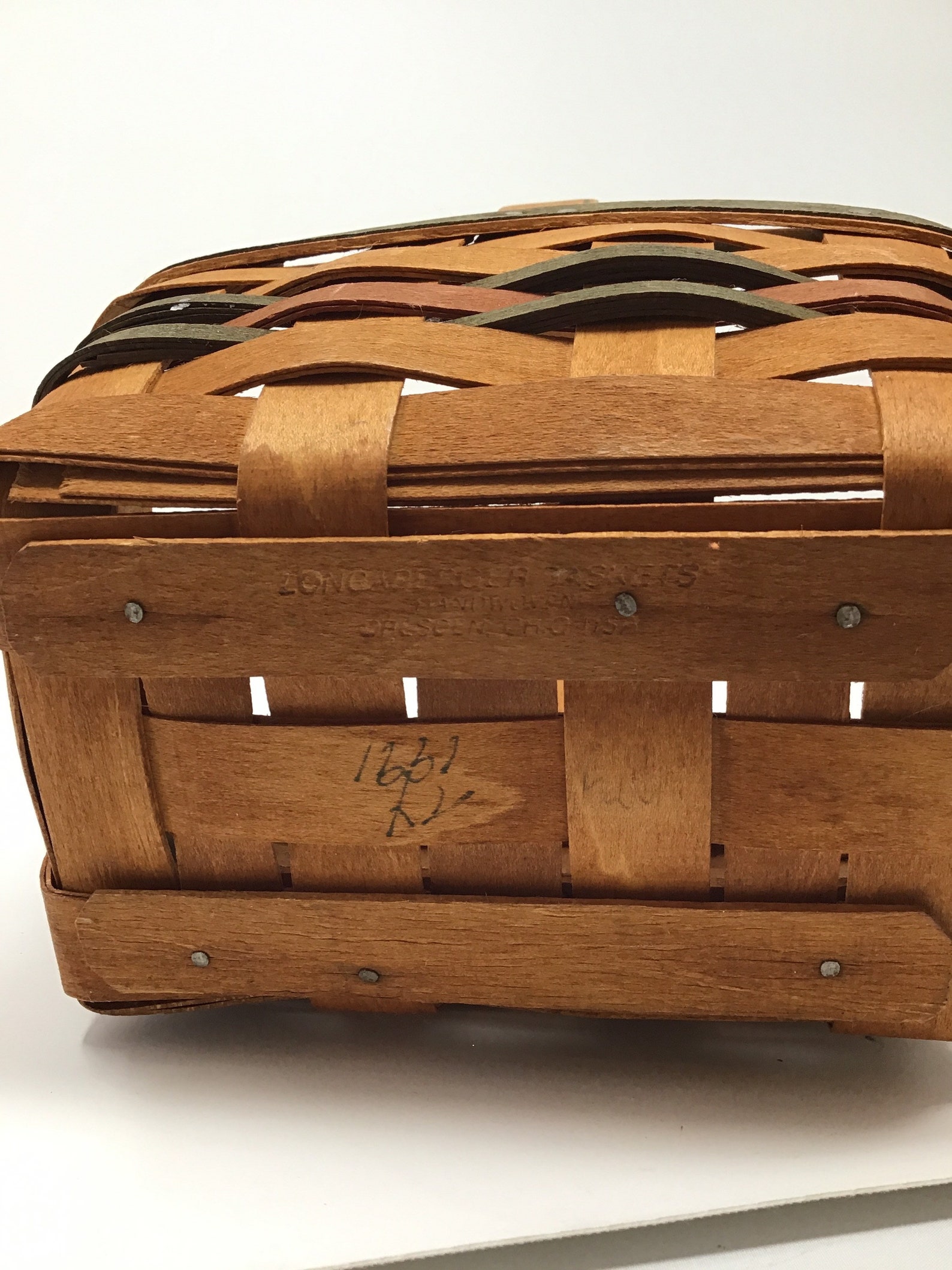 Marked 1991 Stamped Longaberger Baskets Handwoven Dresden Ohio Etsy