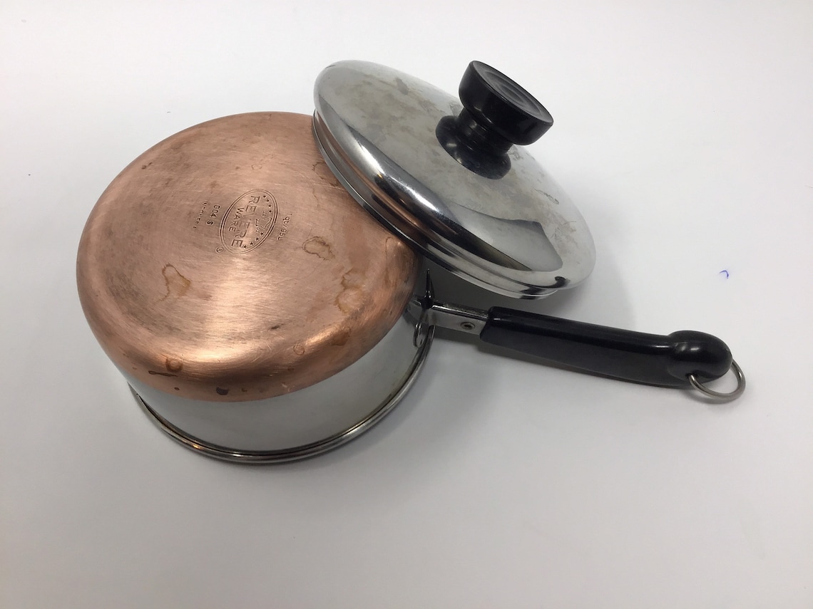 Vintage Copper Bottom Revere Ware 1 Quart Sauce Pan With Etsy