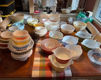 Specialty Pyrex Bowls Collection. All my good stuff, everything I’ve been saving