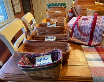 Vintage Longaberger Baskets All different Styles! Any questions please message me!Robin