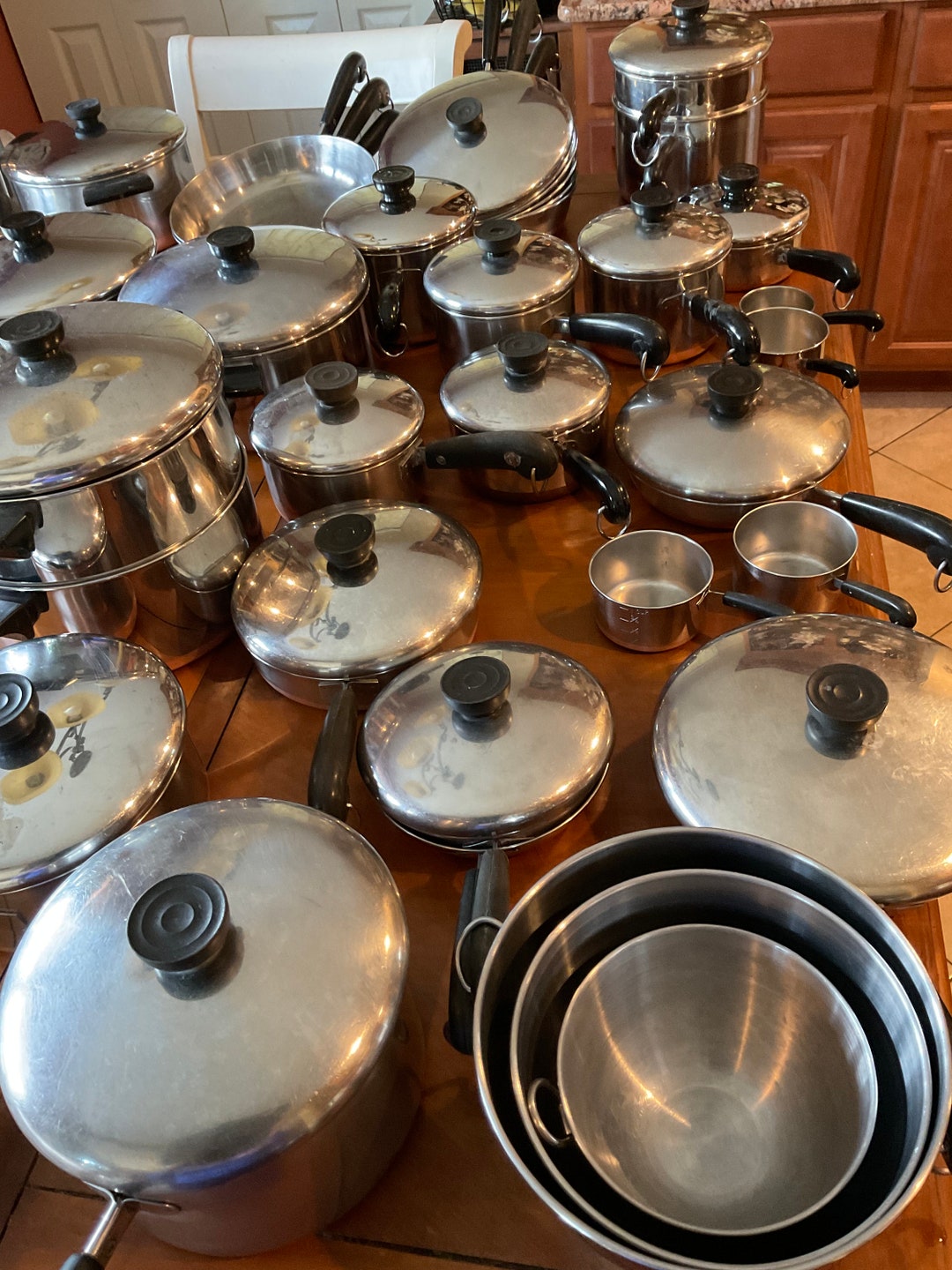 Vintage Revere Ware Copper Bottom Pots and Pans Etsy