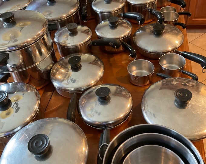 Vintage Revere Ware Copper Bottom Pots and Pans Etsy