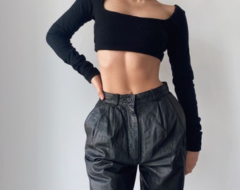 Gorgeous Vintage High Waisted Leather Pants